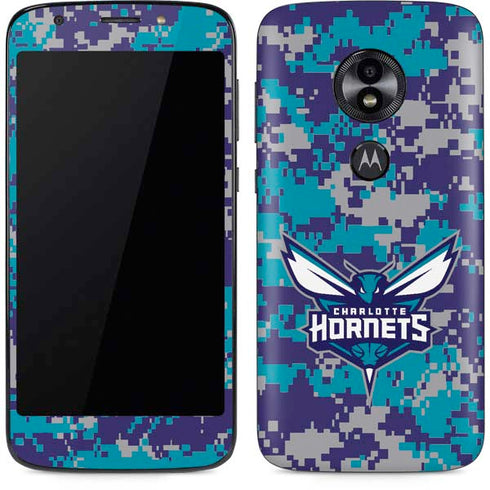 NBA Charlotte Hornets Digi Camo Moto E5 Play Skin